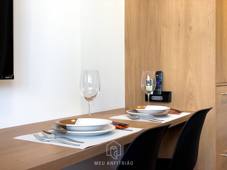 28m² | 2 personas | Piscina | Espacio de trabajo