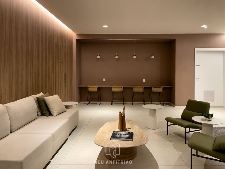 28m² | 2 personas | Piscina | Espacio de trabajo
