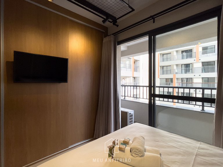 25m² | 2 pessoas | Cama de casal | Minimercado