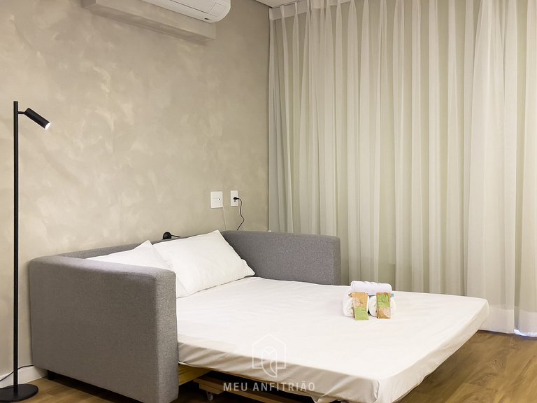 48m² | 4 personas | Cama queen | Centro comercial