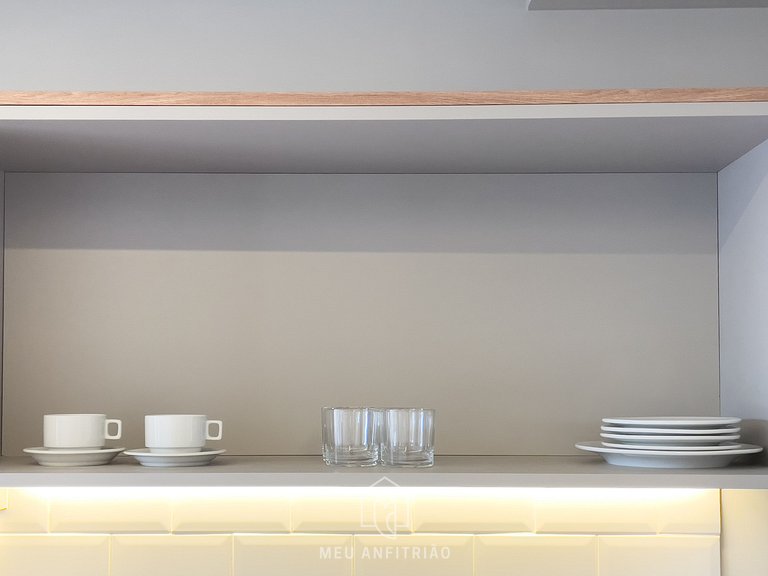 48m² | 4 pessoas | Cama queen | Shopping Market