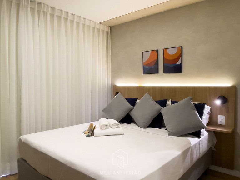 Cama queen | Acesso ao aeroporto | Av. Berrini