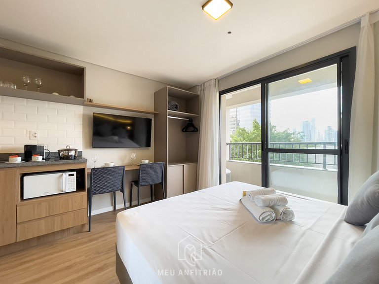Cama queen | Acceso al aeropuerto | Av. Berrini