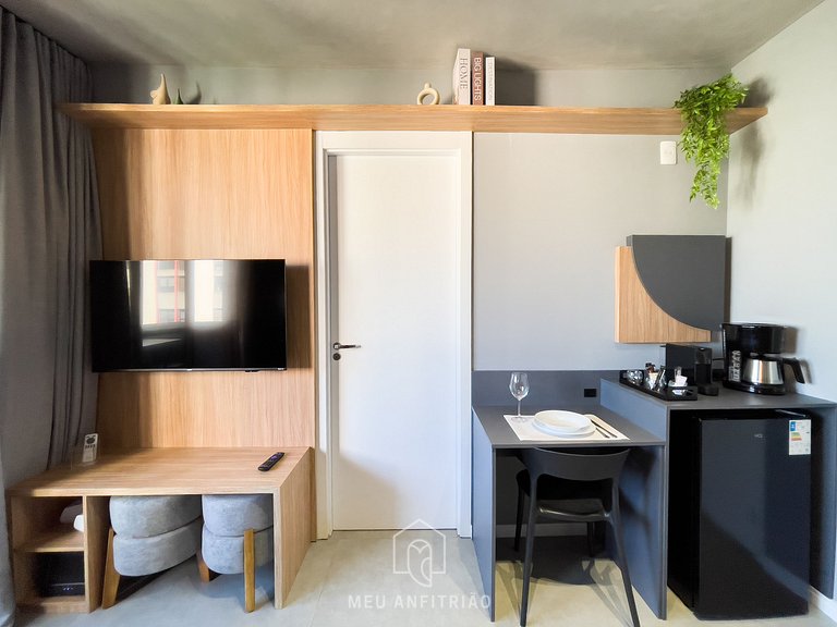 Apto de 1 dorm | 30 m² | Cama queen | Ibirapuera