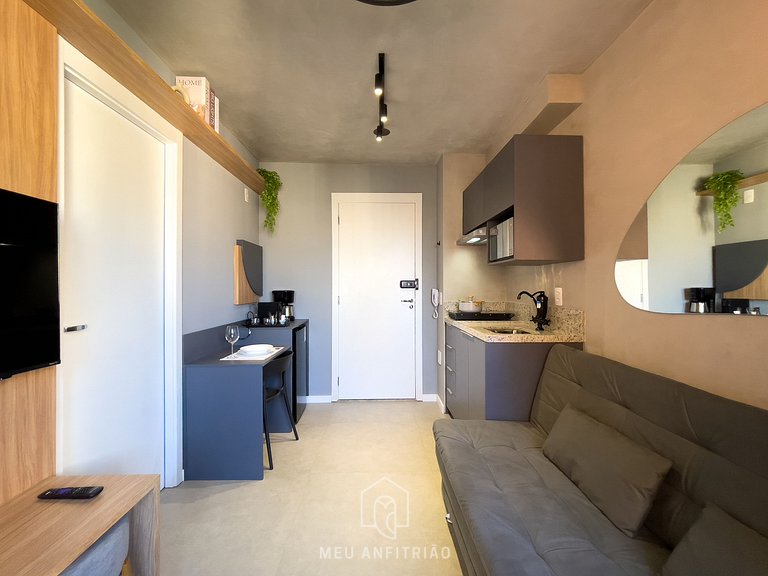 Apto de 1 dorm | 30 m² | Cama queen | Ibirapuera