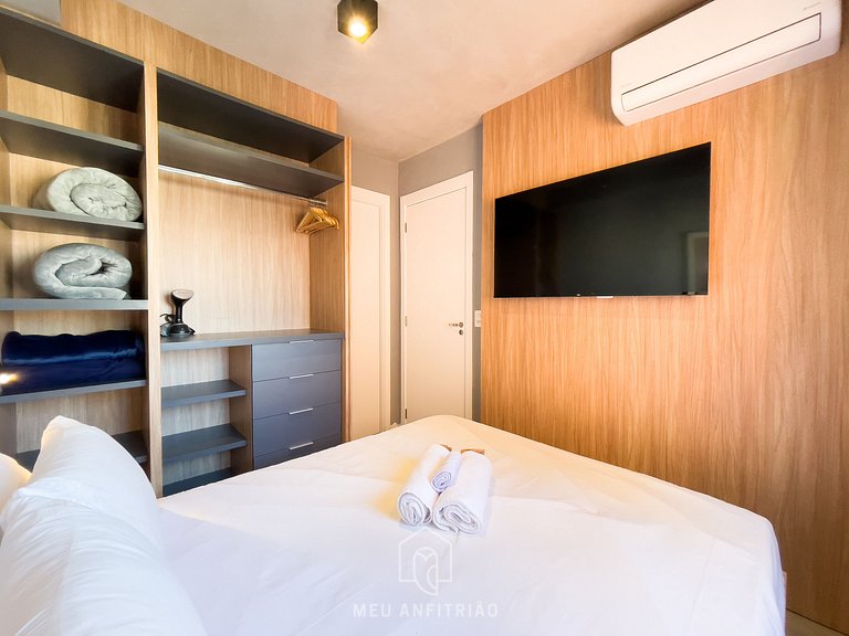 1-bedroom apt | 30m² | Queen bed | Ibirapuera