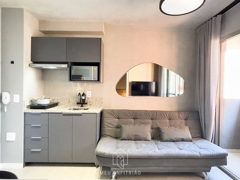 Apto de 1 dorm | 30 m² | Cama queen | Ibirapuera