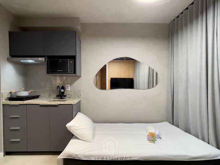 Apto de 1 dorm | 30 m² | Cama queen | Ibirapuera