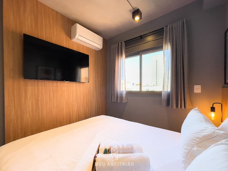 Apto 1 quarto | 30m² | Cama queen | Ibirapuera