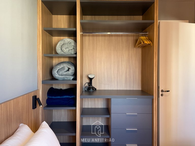 Apto de 1 dorm | 30 m² | Cama queen | Ibirapuera