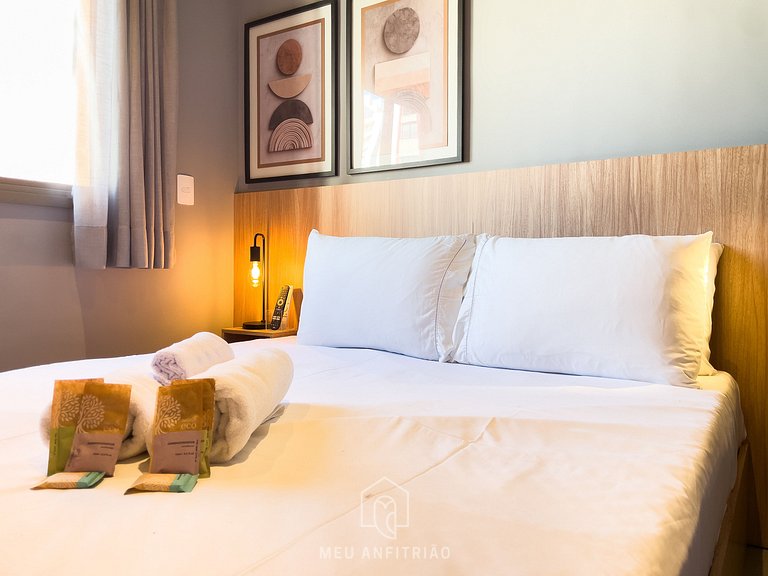 Apto de 1 dorm | 30 m² | Cama queen | Ibirapuera
