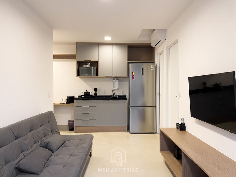 Apto de 1 dorm | 3 personas | 36m² | Frente a PUC