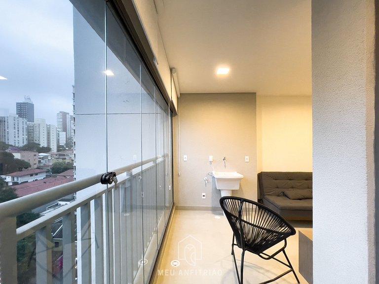 Apto 1 quarto | 3 pessoas | 36m² | Em frente à PUC