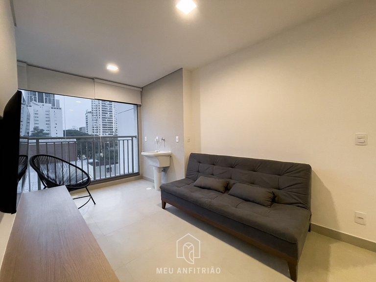 Apto 1 quarto | 3 pessoas | 36m² | Em frente à PUC