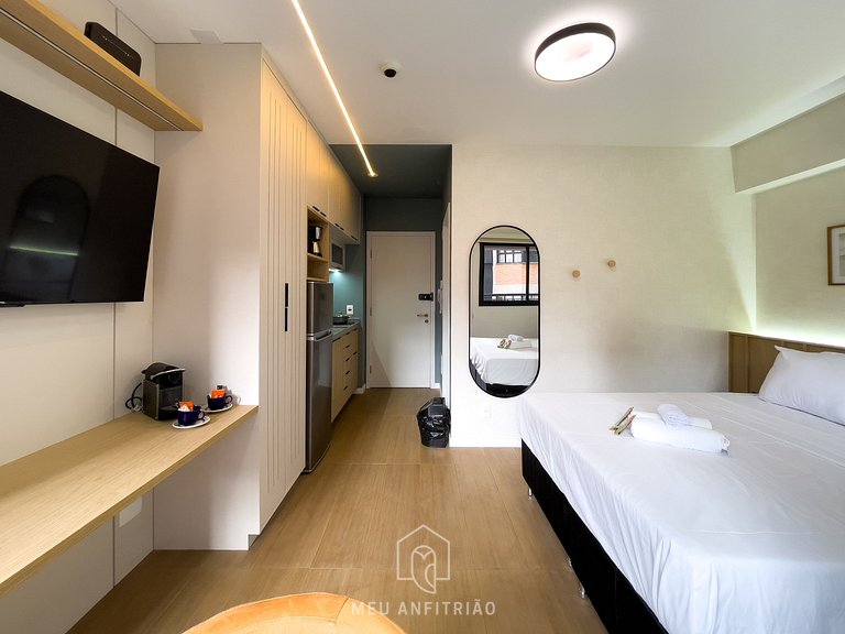 3 pessoas | Cama queen | Academia | 2km aeroporto