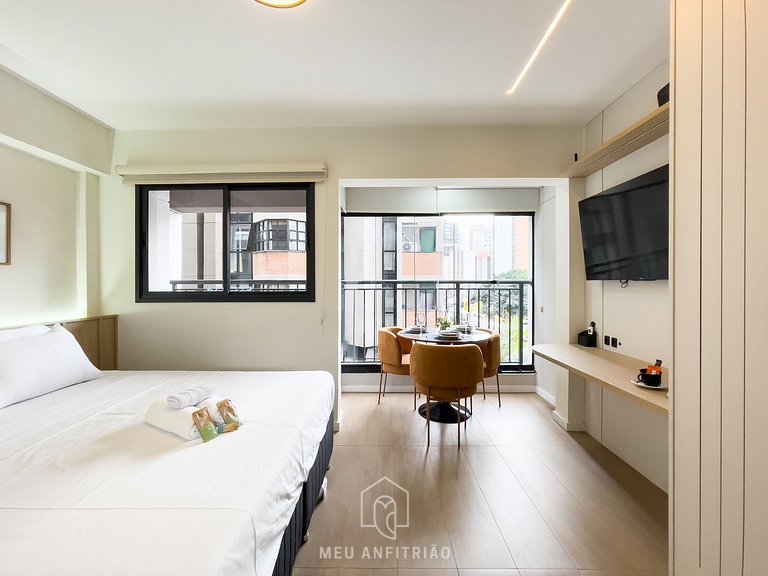 3 pessoas | Cama queen | Academia | 2km aeroporto