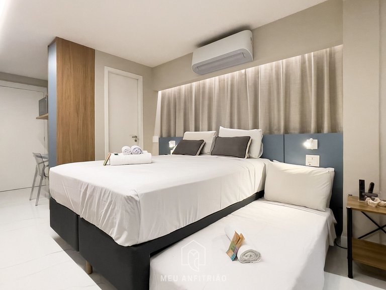 3 pessoas | Cama queen | 800m do Nubank Parque