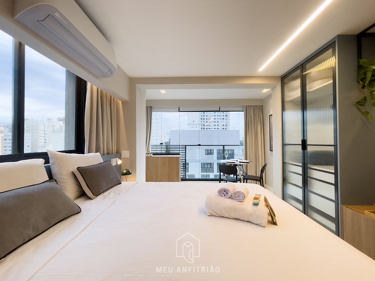 3 personas | Cama queen | 800 m del Parque Nubank