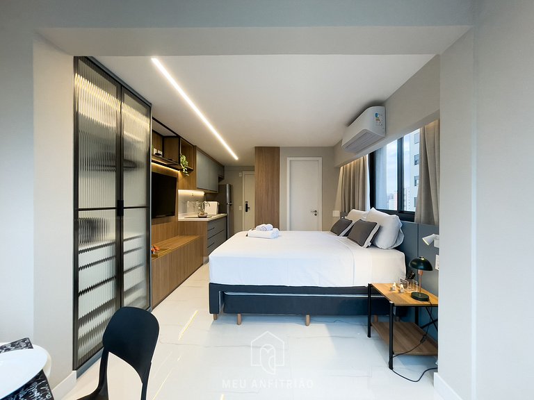 3 people | Queen bed | 800m from Nubank Park