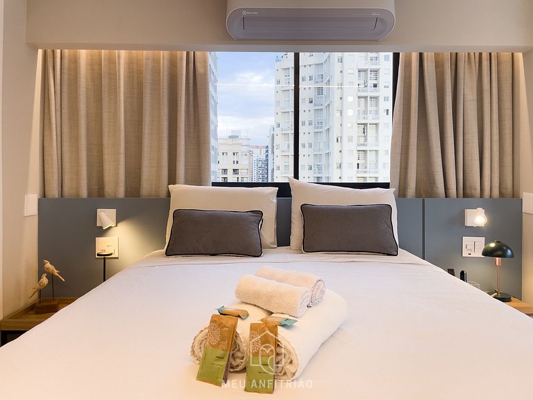3 personas | Cama queen | 800 m del Parque Nubank