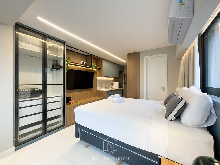 3 people | Queen bed | 800m from Nubank Park
