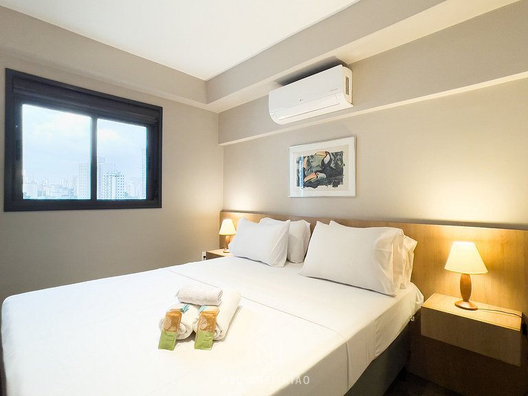 44m² | Apto 1 quarto | Lava e seca | Lado do metrô