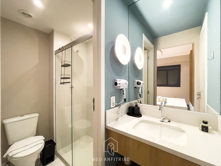 44m² | Apto 1 quarto | Lava e seca | Lado do metrô
