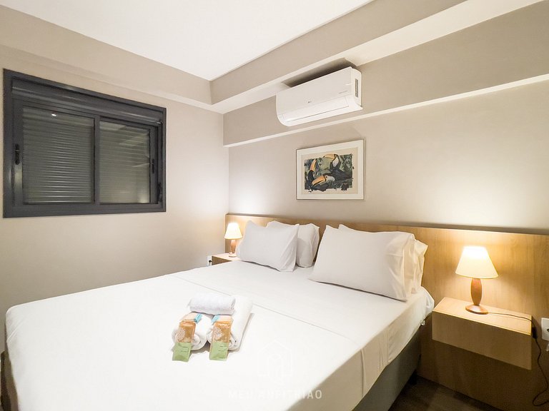 44m² | 1-room apt | Washer-dryer | Next to subway