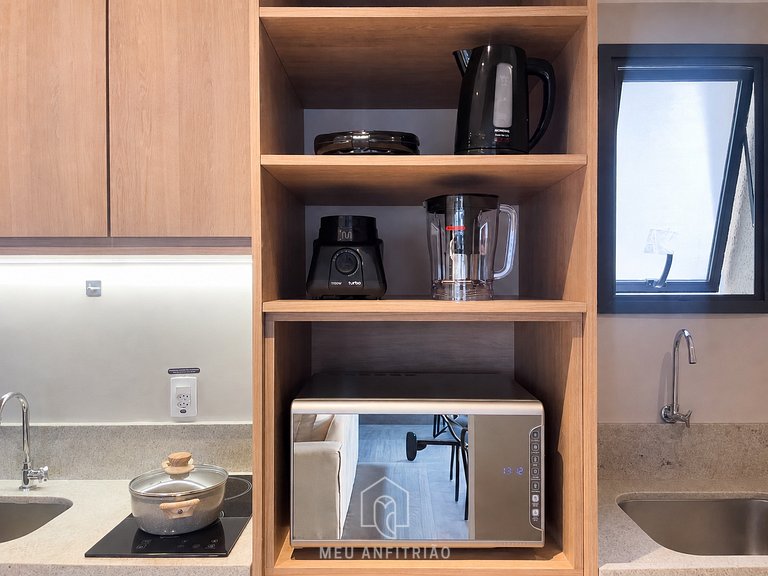 44m² | 1-room apt | Washer-dryer | Next to subway