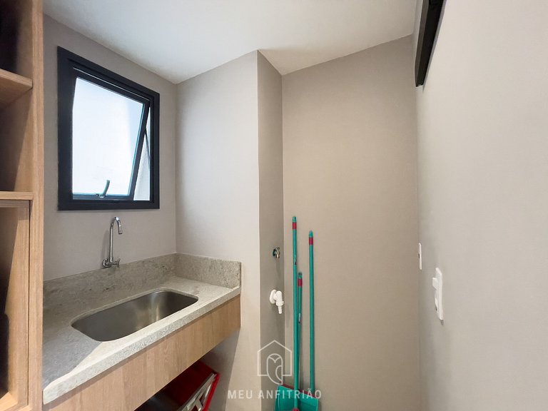 44m² | 1-room apt | Washer-dryer | Next to subway
