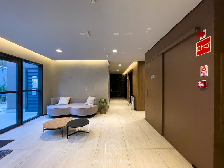 44m² | 1-room apt | Washer-dryer | Next to subway