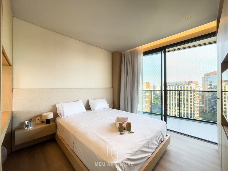 Apt 1 quarto | Cama queen | Garage | Faria Lima