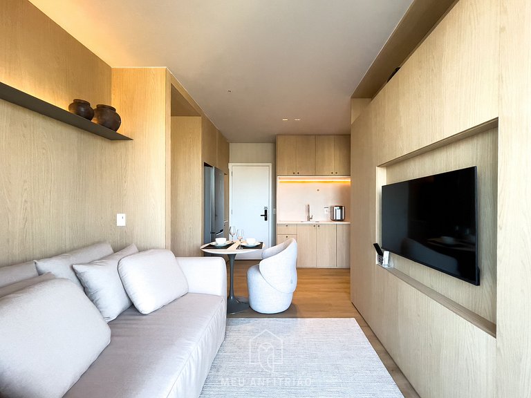 Apto 1 quarto | Cama queen | Garagem | Faria Lima