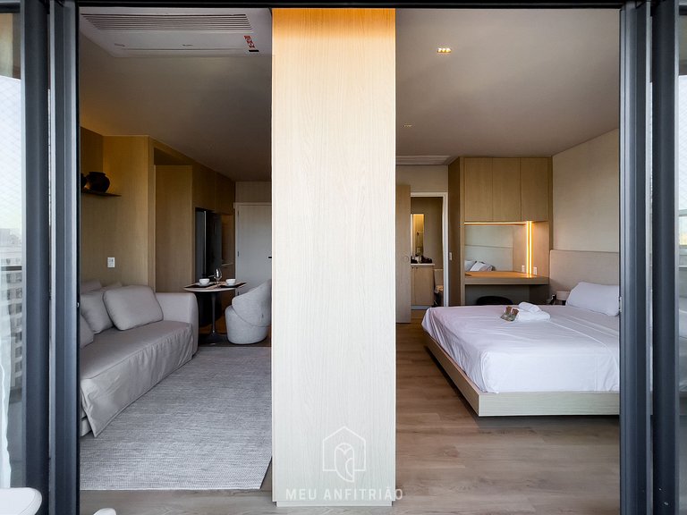 1-bedroom apt | Queen bed | Parking | Faria Lima