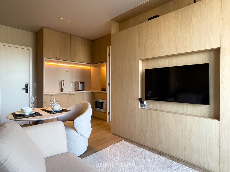 Apt 1 quarto | Cama queen | Garage | Faria Lima