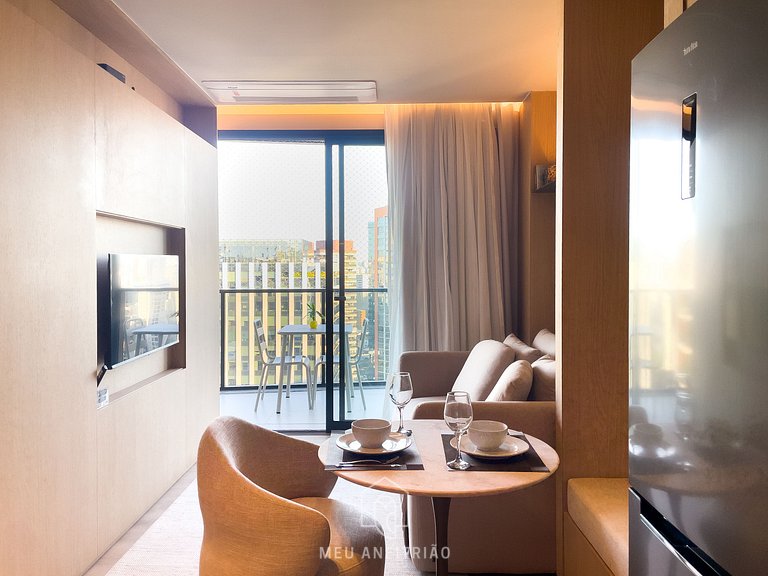 Apt 1 quarto | Cama queen | Garage | Faria Lima