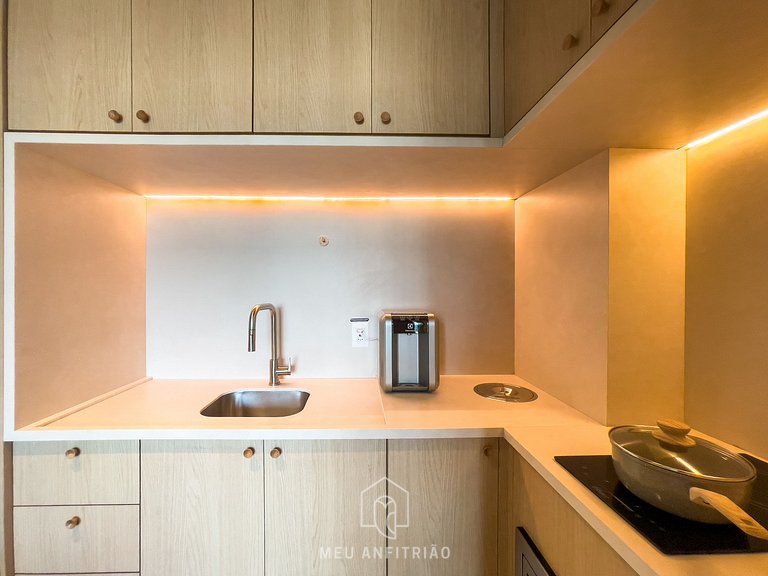 Apto 1 quarto | Cama queen | Garagem | Faria Lima