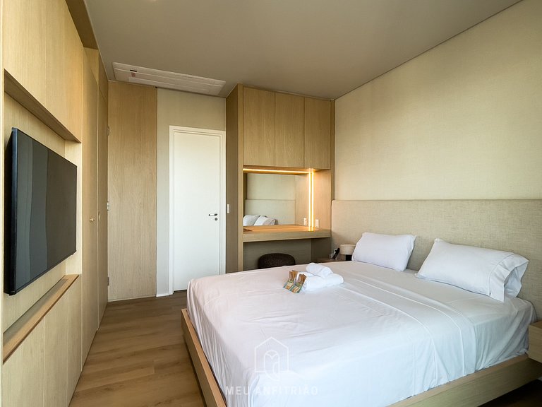 Apt 1 quarto | Cama queen | Garage | Faria Lima