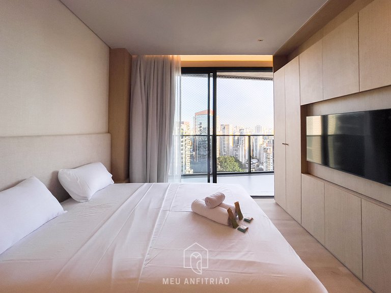 Apt 1 quarto | Cama queen | Garage | Faria Lima