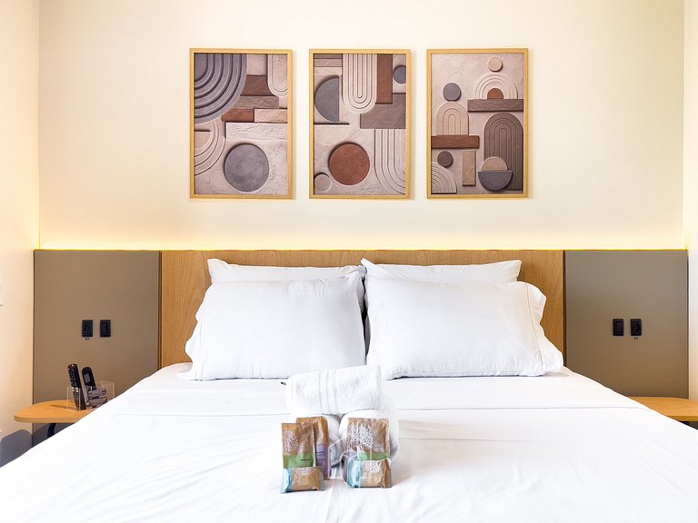 3 personas | Cama queen | Piscina | Cerca metro