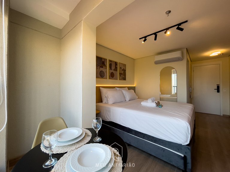 3 personas | Cama queen | Piscina | Cerca metro