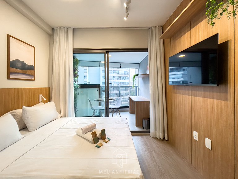 29m² | Academia | Coworking | Varanda | 250m metrô