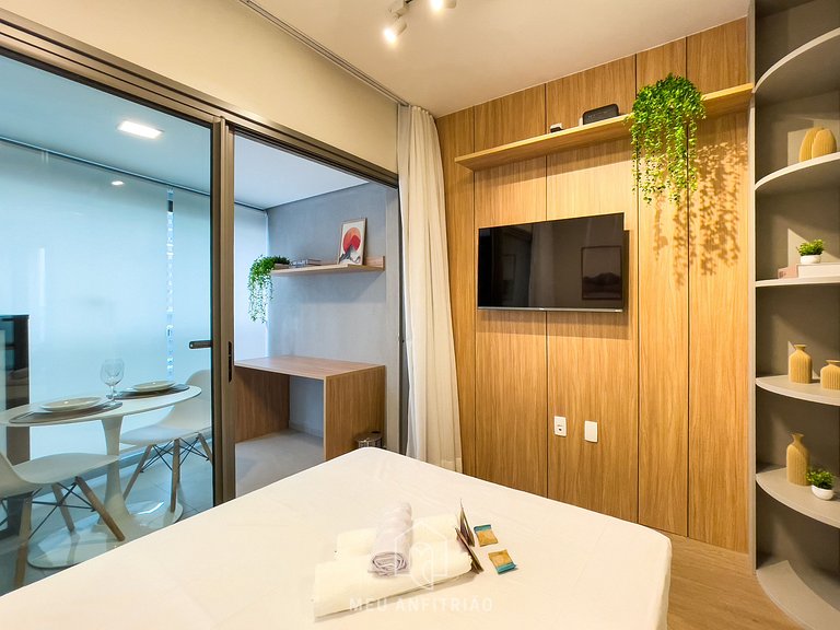 29m² | Academia | Coworking | Varanda | 250m metrô