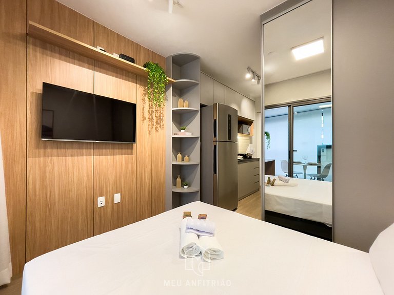 29m² | Academia | Coworking | Varanda | 250m metrô
