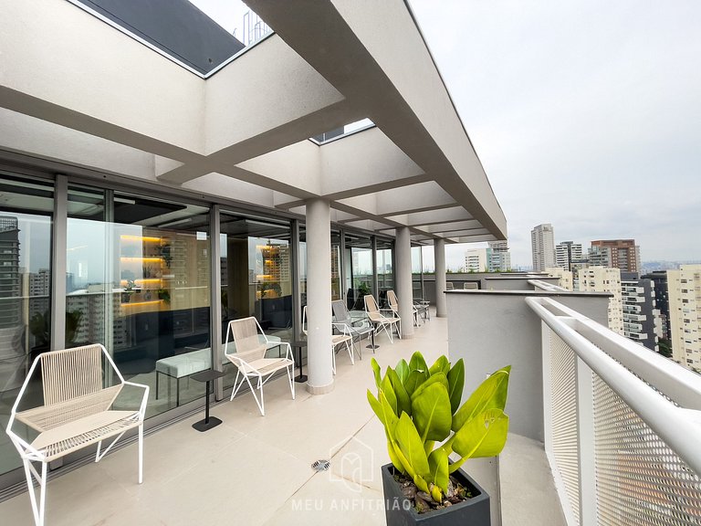 29m² | Academia | Coworking | Varanda | 250m metrô