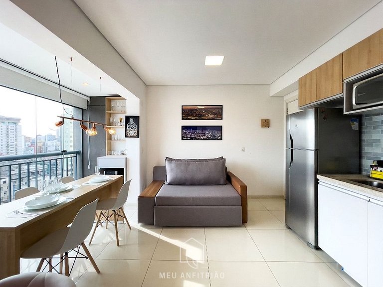 36m² | 3 people | Pool | 9 de Julho Avenue