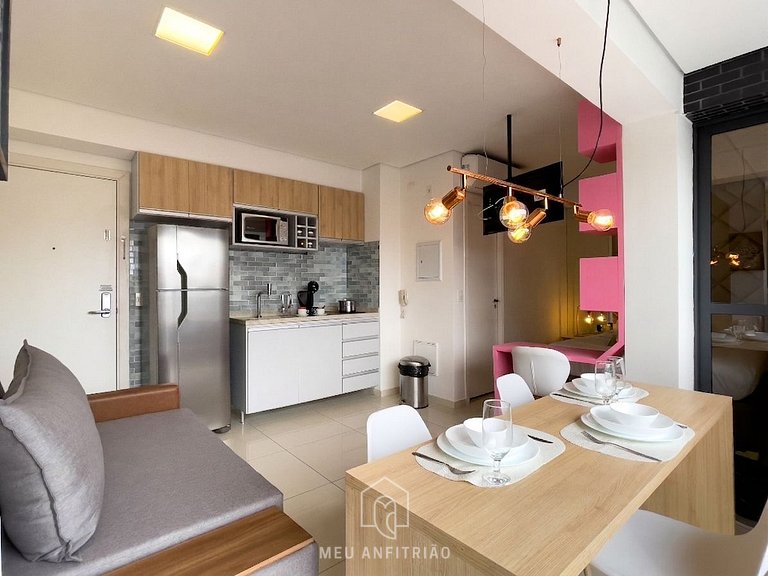 36m² | 3 pessoas | Piscina | Av. 9 de Julho