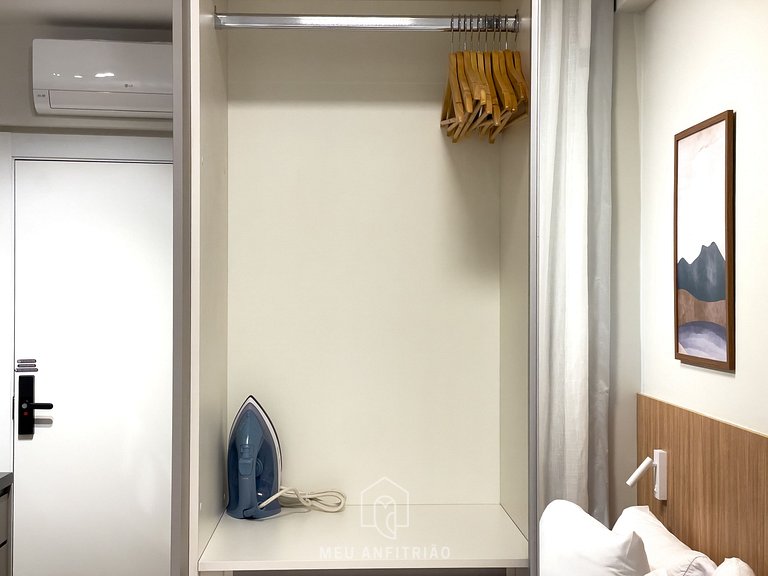 29m² | Academia | Coworking | Varanda | 250m metrô