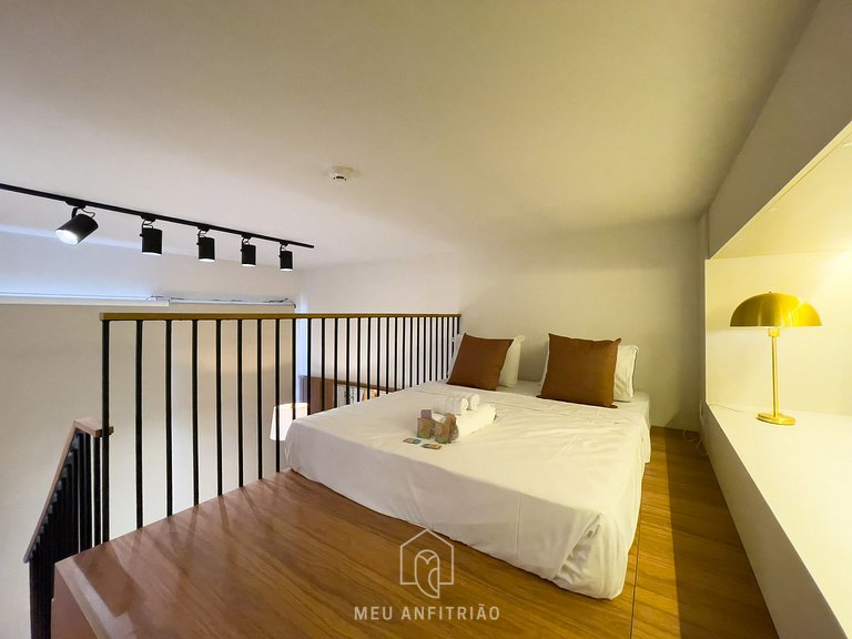50m² | Mezanino | Piscina | Varanda | 600m metrô