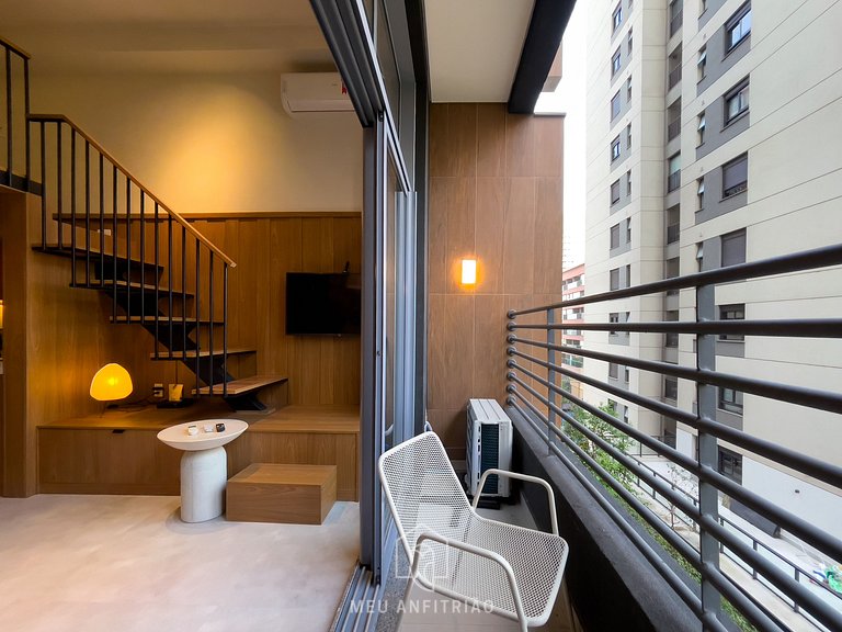 50m² | Mezanino | Piscina | Varanda | 600m metrô